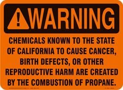 Warning Proposition 65 California Health Hazard 