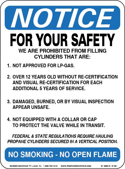 Cylinder Filling Restriction Notice 