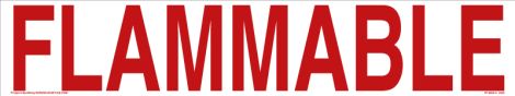 Flammable 4" Letters