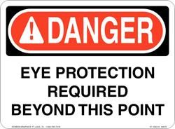 Danger Eye Protection Required 