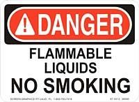 Danger Flammable Liquids No Smoking 