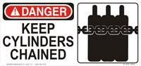 Danger Keep Cylinder Chained 