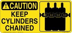 Caution Keep Cylinders Chained 