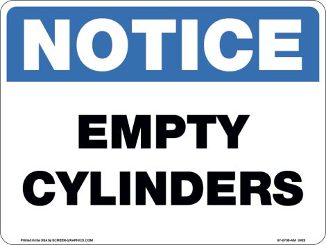Notice Empty Cylinders 