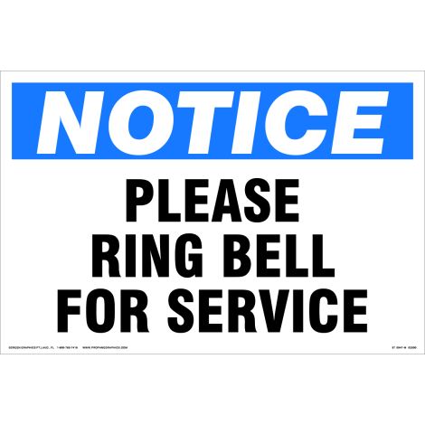Notice Please Ring Bell 