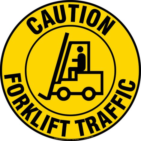 Caution Forklift Traffic Floor 