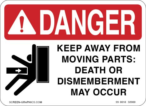 Danger Keep Away From Moving Parts 