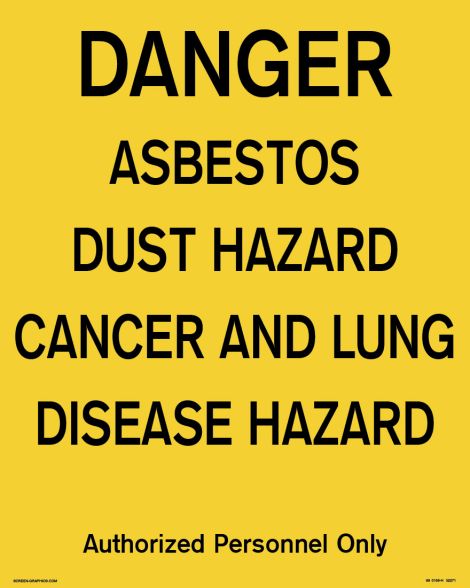 Danger Asbestos Dust Hazard