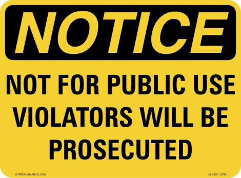Not for Public Use Violators Will Be Prosecuted