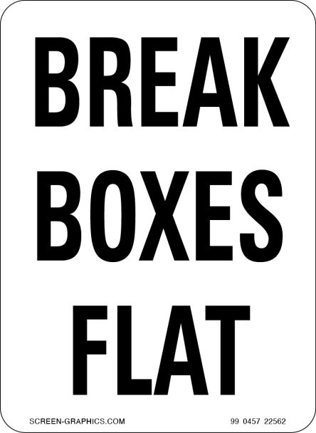 Break Boxes Flat Graphic Recycling 