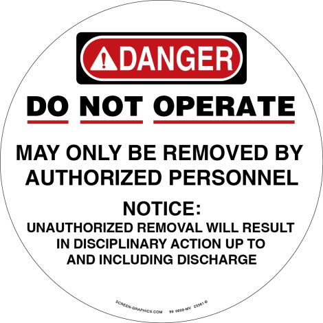 Magnetic Disk Danger Do Not Operate