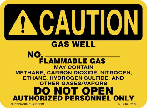 Caution Gas Well, Flammable