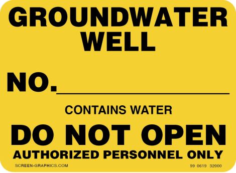 Caution Groundwater Well 