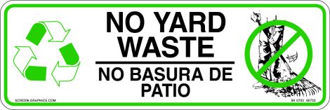 Recycling Graphic No Yard Waste (Enlgish & Spanish)