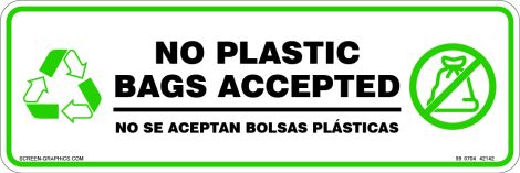 Recycling Graphic No Bags Accepted (English & Spanish)