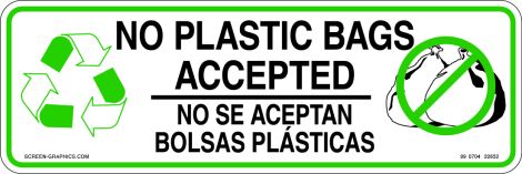 Recycling Graphic No Bags Accepted (English & Spanish)
