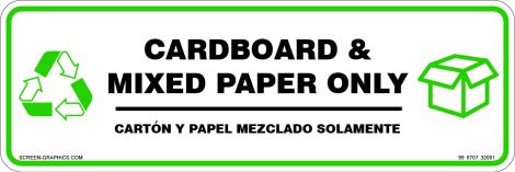 Recycling Graphic Cardboard & Mixedpaper Only (English & Spanish)