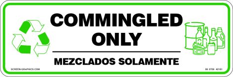 Recycling Graphic Commingled Only (English & Spanish)