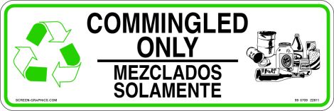 Recycling Graphic Commingled Only (English & Spanish)