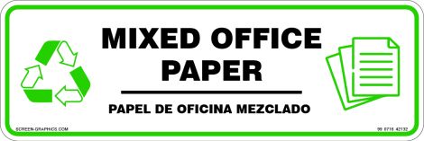 Recycling Graphic Mixed Office Paper (English & Spanish)