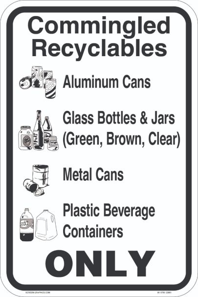 Comingled Recyclables Only Graphic 