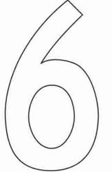 White Number "6" or "9" Minimum Order 10 Pieces