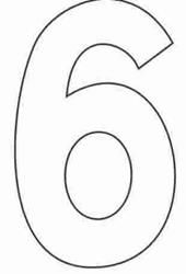 White Number "6" or "9" Minimum Order 10 Pieces