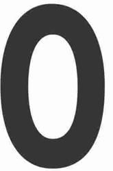 Black Number "0" Minimum Order 10 Pieces