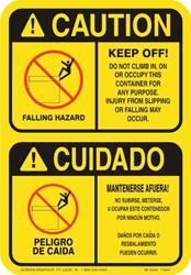 Caution Falling Hazard (English & Spanish)