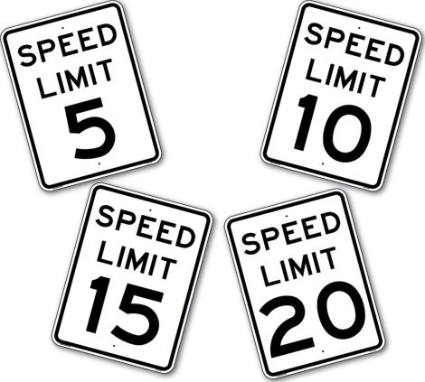 Speed Limit Signs with 2" Mounting Holes