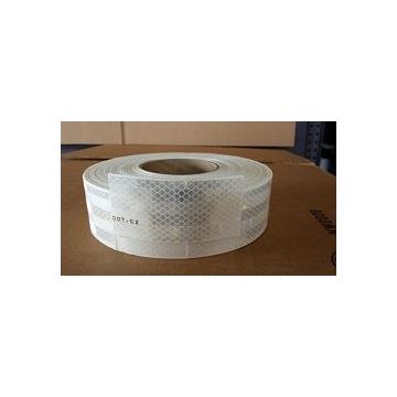 2" x 50 Yards White Reflective Tape, 4" Kiss Cut