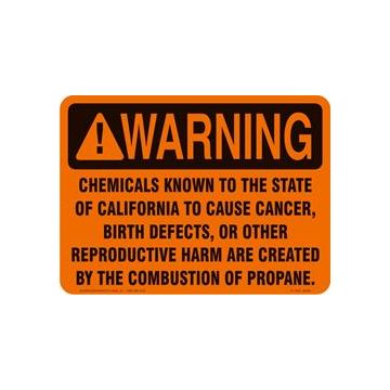 Warning Proposition 65 California Health Hazard 
