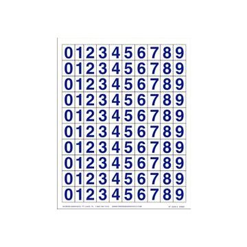 Blue Digital Cut Numbering Kit #9