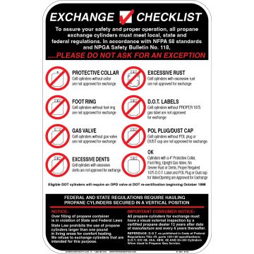 Cylinder Exchange Checklist Procedures