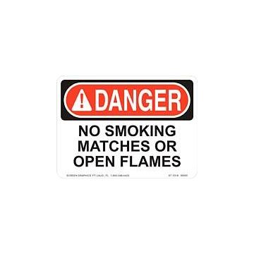 Danger No Smoking, Matches or Open Flames 