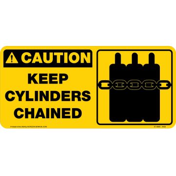 Caution Keep Cylinders Chained 