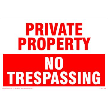 Private Property No Trespassing 