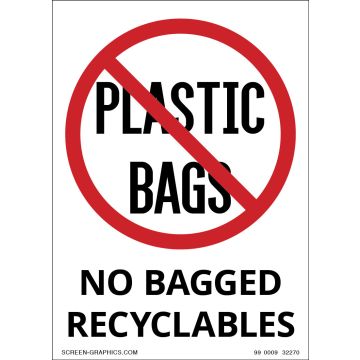 No Bagged Recyclables 