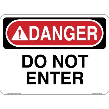 Danger Do Not Enter 12x9VinylEnglish