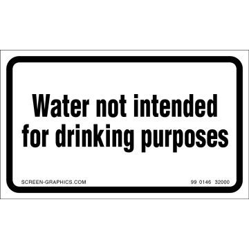 Portable Restroom Water Not Intended for Drinking Purposes 