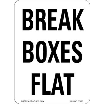 Break Boxes Flat Graphic Recycling 