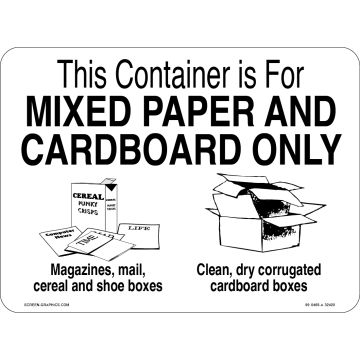 Mixed Paper & Cardboard Only Graphic Recycling 