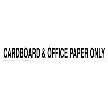 Recycling Snipe Cardboard & Office Paper Only 