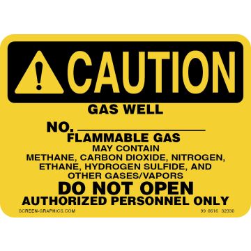 Caution Gas Well, Flammable
