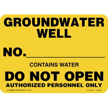 Caution Groundwater Well 