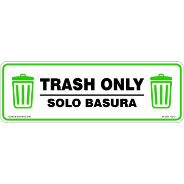 Recycling Graphic Trash Only (English & Spnaish)