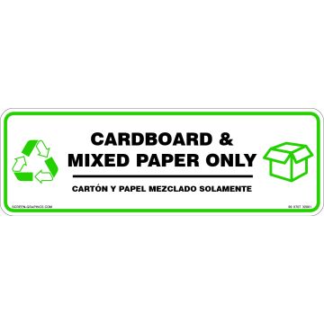 Recycling Graphic Cardboard & Mixedpaper Only (English & Spanish)