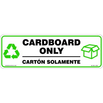 Recycling Graphic Cardboard Only (English & Spanish)