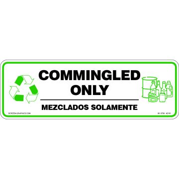 Recycling Graphic Commingled Only (English & Spanish)