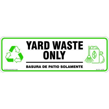 Recycling Graphic Yard Waste Only (English & Spanish)